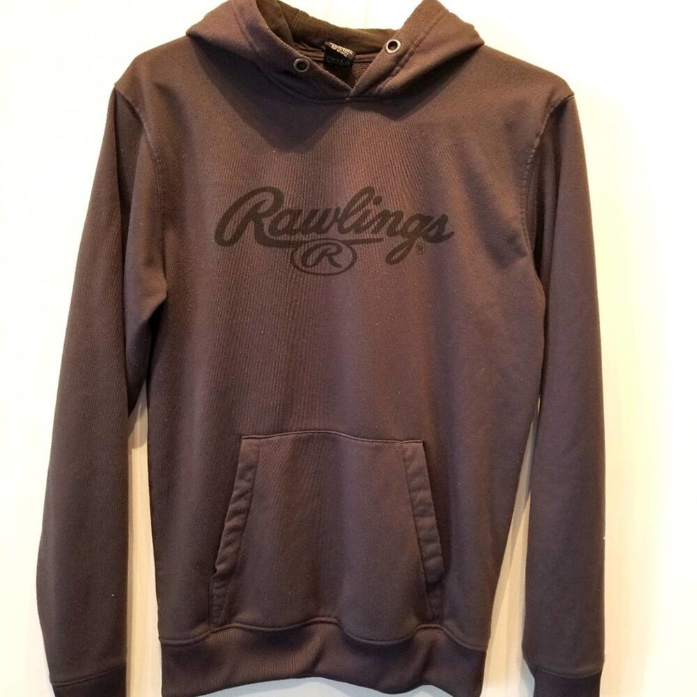 Vintage 90's Rawlings Grey Hooded‎ Boy's  Sweatshirt Hoodie Size M
